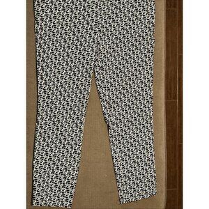 Jules & Leopold Black & Cream Print Pull On Pants XL Stretch